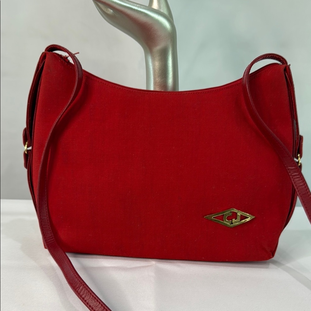Vintage Charles Jordan Paris Red Shoulder Bag